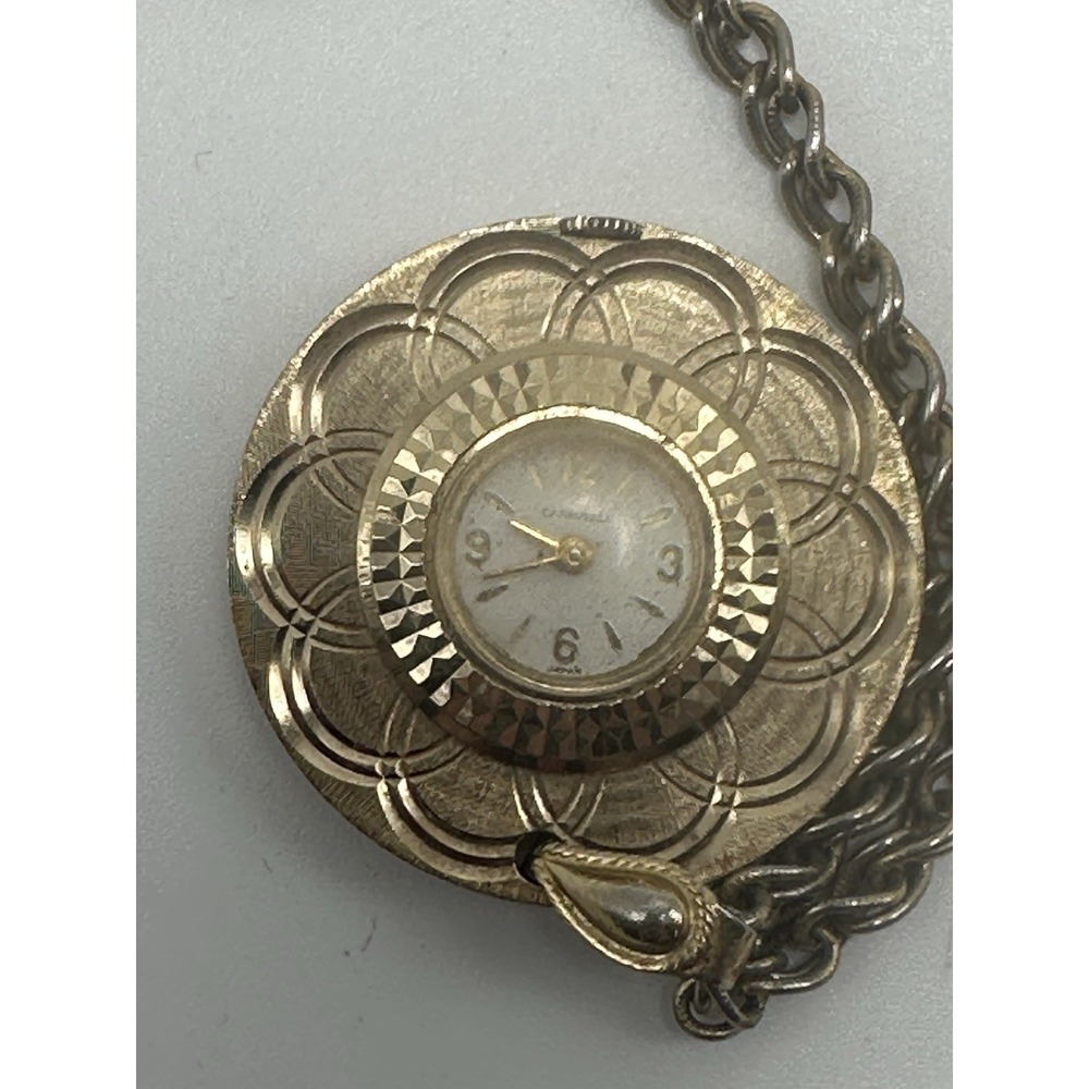 Caravelle Manual Wind Ladies‎ Working Pendant Watch Vintage 33MM S45